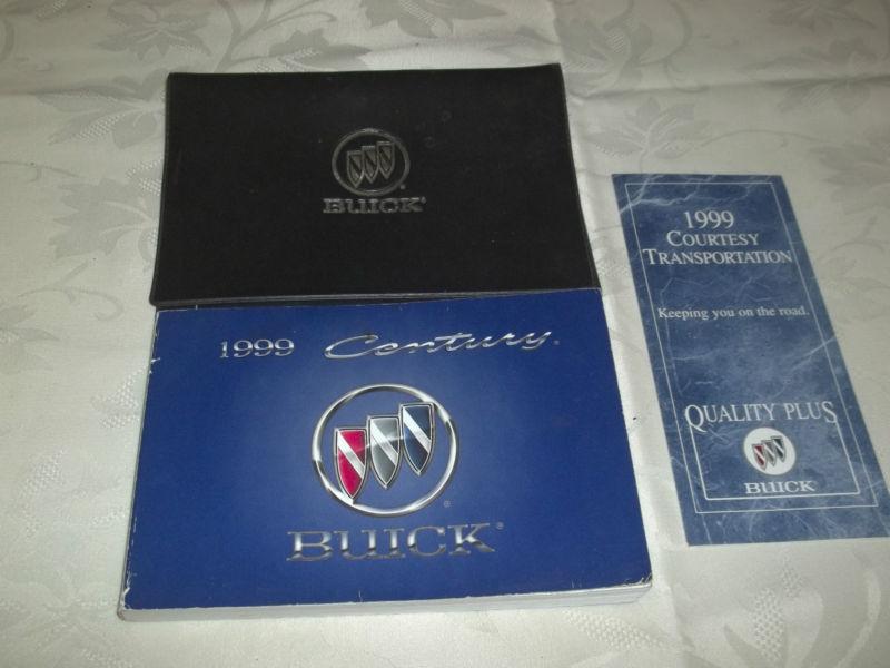 1999 buick century owner's manual 3/pc.set & black buick factory case. free s/h