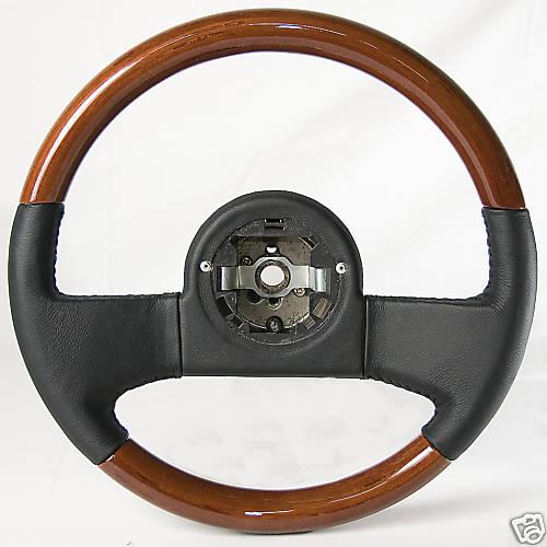 1984-89 corvette steering wheel 1/2 wood & leather .