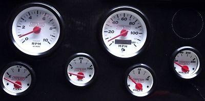 83-88 monte carlo ss aftermarket  ss white face gauge set 