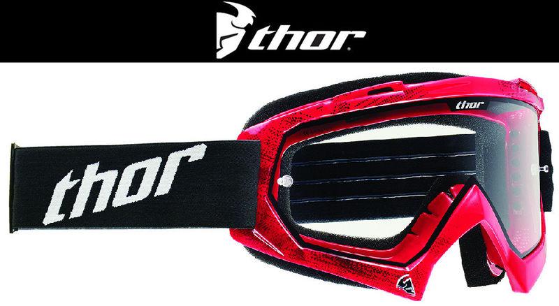 Thor youth enemy tread red black dirt bike goggles motocross mx atv 2014