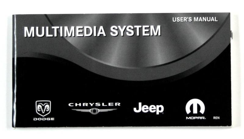 Chrysler dodge jeep multimedia system user's manual ren - 81-170-08054