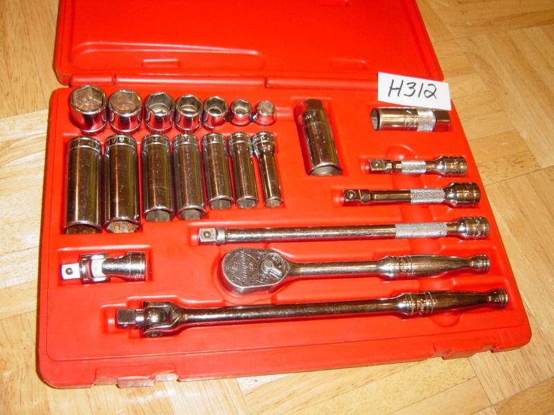 Snap on tools 22 piece 3/8 drive sae. general service set 222afsp