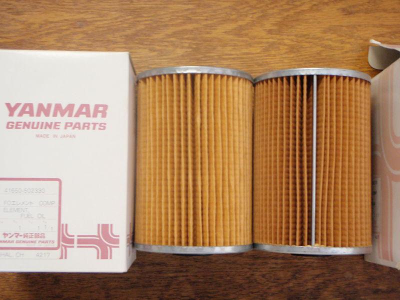 Yanmar diesel marine engine fuel filters 41650-502330 pair fuel oil element ebay