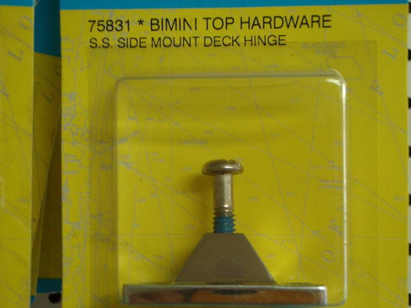 Deck hinge stainless bimini hardware 50-75831 sold pair