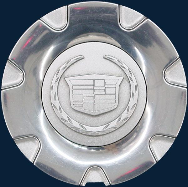 2005 cadillac srx polished 4594 wheel center cap part # 09596274 used