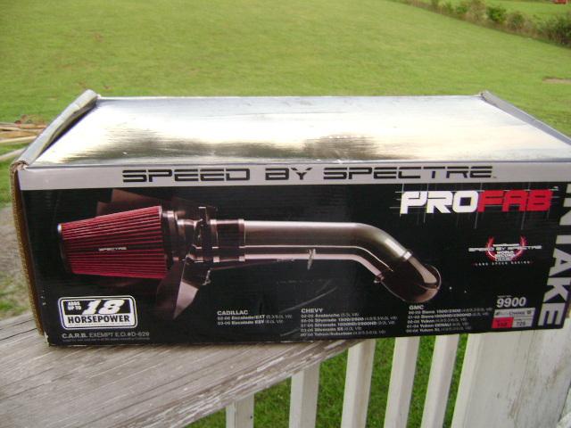 9900 spectre cold air intake 99/2006 gmc/chevy trucks-brand new in box-free ship