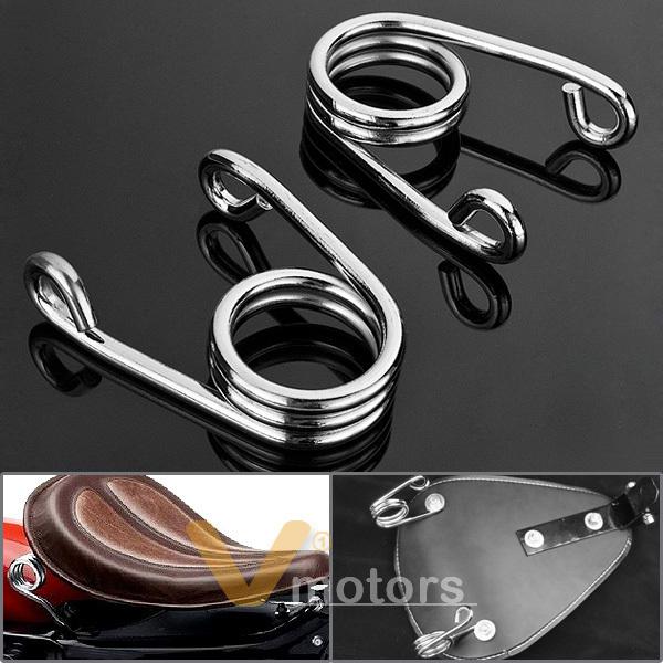 3.5" chrome solo seat springs gear set for harley bobber chopper softail custom