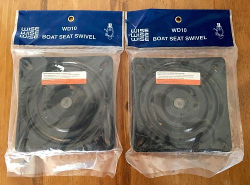 Lot of 2 new wise wd10 universal boat seat swivels two swivels made in usa!