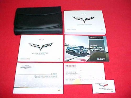 2012 corvette vette new owners manual service guide 12 + navigation pouch case