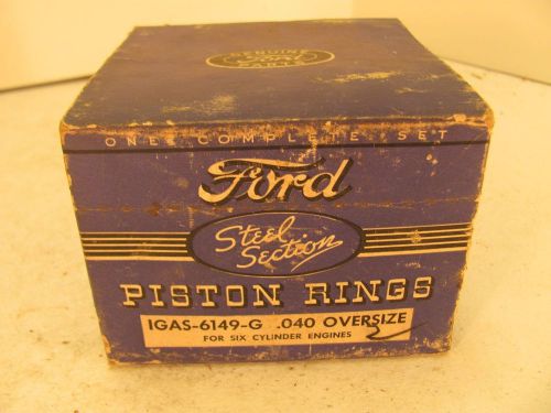 Ford piston rings igas-6149-g .040 oversize for six cylinder engines unopened