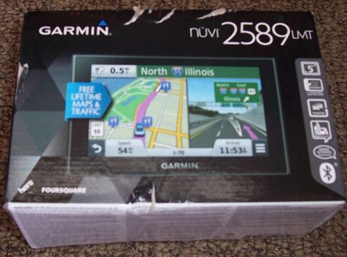 Garmin nuvi 2589lmt advanced 5&#034; gps navigation system w/bluetooth lifetime maps