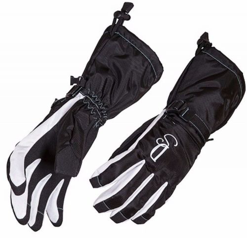 Divas snow gear divine ii snowmobile gloves xl black/aqua *new* free shipping
