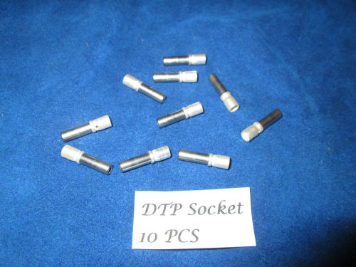 Deutsch dtp socket terminal, nickel plated, solid style, 10-14 awg, 10 pieces