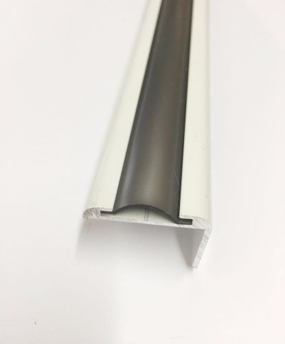 100 ft silver rv marine vinyl 7/8&#034; flat insert trim mold flexible screw cover