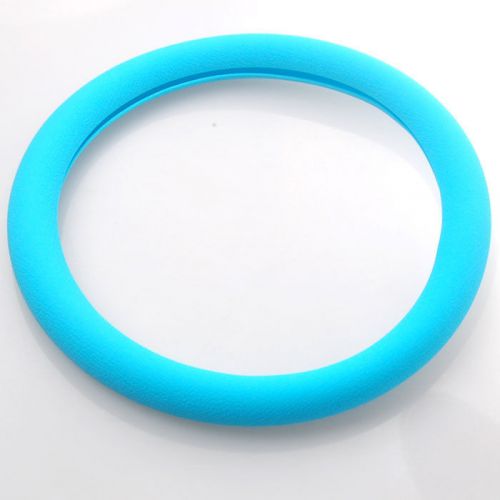 Blue auto car texture leather soft silicone steering wheel cover shell