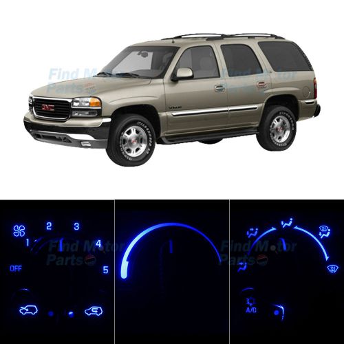Led package heating &amp; air conditioning control blue bulb for 2000-2002 gmc yukon
