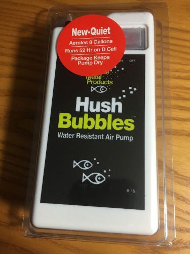 Marine metal products hush bubbles water resistant air pump 8 gallons 52 hrs new