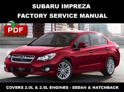 Subaru 2008 2009 2010 2011 2012 2013 2014 impreza factory oem service fsm manual