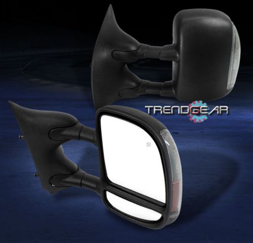 99-07 ford f250 f350 super duty/00-05 excursion towing extend power led mirrors