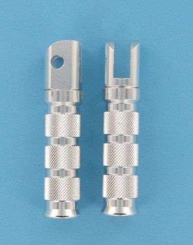 Emgo - 50-11211 - anodized-aluminum front footpegs, silver