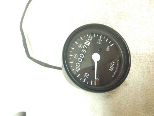 Motorcycle speedometer black 60mph=1000rpm cb cafe kz good condition universal