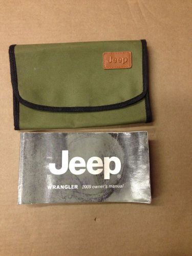 2009 jeep wrangler owner&#039;s manual with case