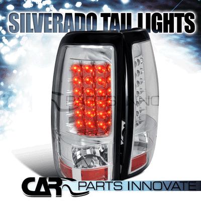 Silverado sierra pickup led tail lights brake stop rear lamp chrome