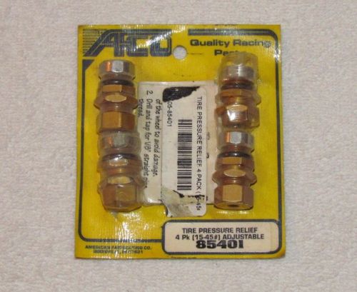 Afco 85401 tire pressure relief 4 pack - adjustable - 15 to 45 lbs - new