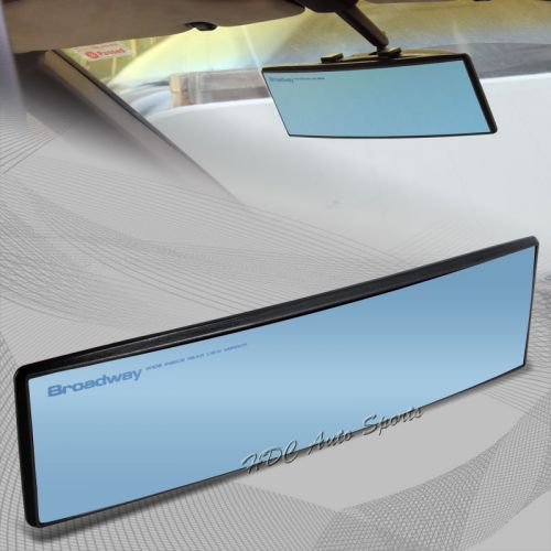 Universal broadway 270mm wide convex interior clip on rear view blue tint mirror