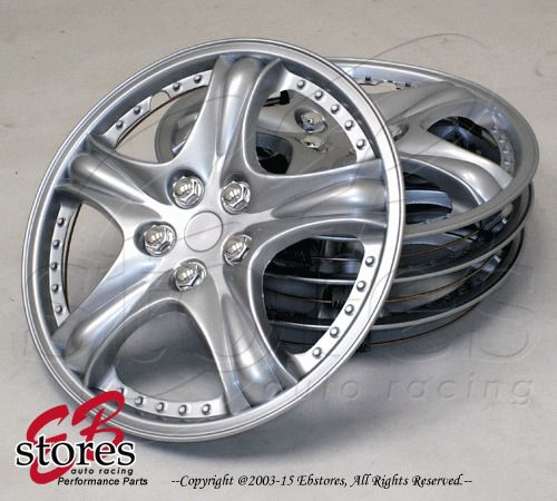 4pcs set of 14 inch wheel rim skin cover hubcap type 2 flexible tab(style#006)