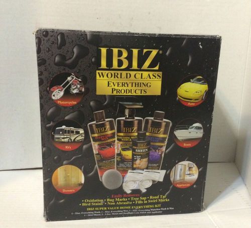 Ibiz everything wax waterless car wash &amp; wax + polish+headlight kit