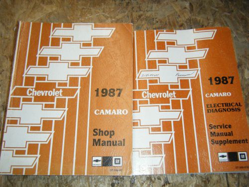 1987 chevrolet camaro berlinetta sport coupe original factory service manuals