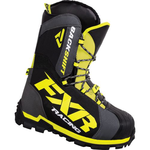 Fxr backshift core boots, size 09, charcoal and hi-vis #16504.20709