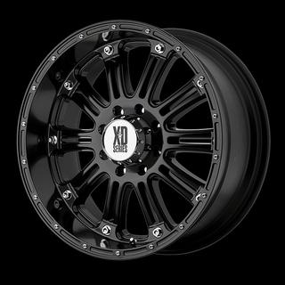20" xd795 hoss black with 33x12.50x20 nitto mud grappler mt tires wheels rims 