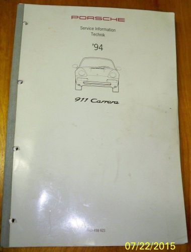 Porsche service information technik 94&#039; 911 carrera, wkd.498.621