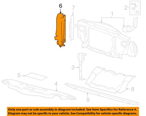 Ford oem radiator support-air deflector right 4l3z8310aa