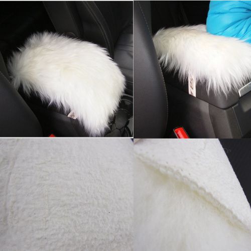Cozy real sheepskin automobile center armrest cushion pad cover for toyota rav4