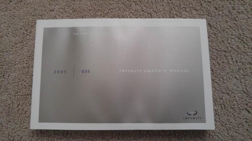 2005 infiniti owner&#039;s manual