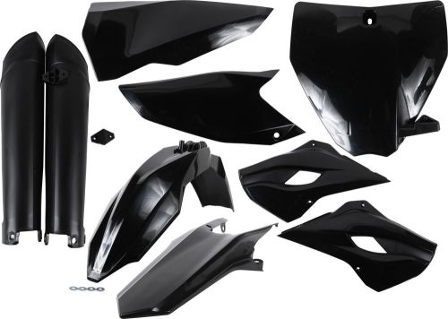 Acerbis plastic kit- full husky mx black fits: husqvarna tc 250,tc 125,fc 250,fc