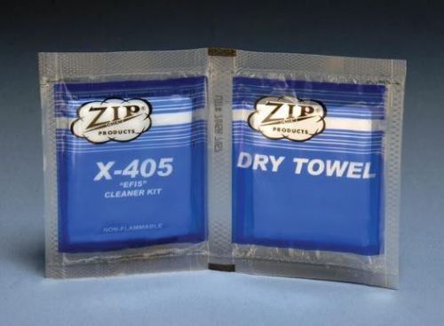 Zip-chem x-405 glass and transparency cleaner - efis towelette kit (pack of 5)