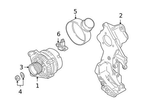 Audi / vw alternator pulley hardware reinstallation kit   [genuine audi-vw part]