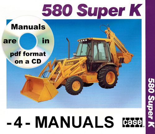 5 service repair manuals case 580 super k tractor tlb parts 580sk searchable cd