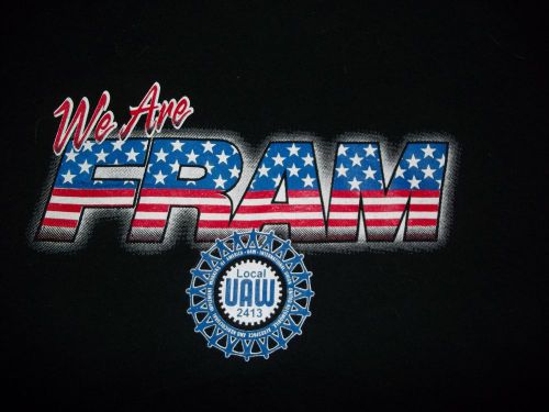 Fram filters union t-shirt uaw preowned vgc size xx-large  n/r