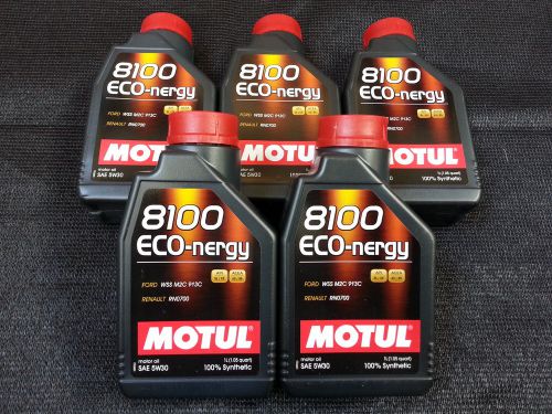 Uc141 102782 motul 8100 (5 pack/5 liters) 5w-30 eco-nergy engine oil