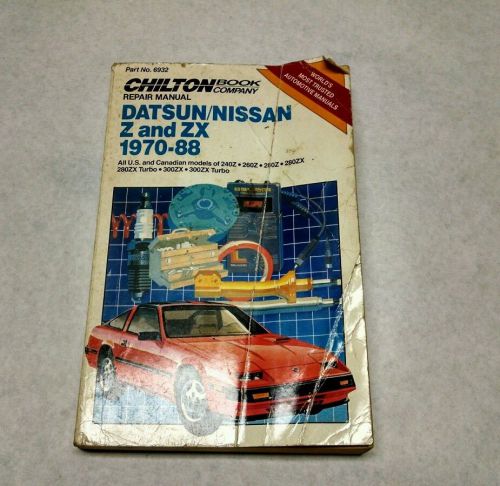 Chilton&#039;s repair manual 6932 datsun nissan z and zx 1970 - 88