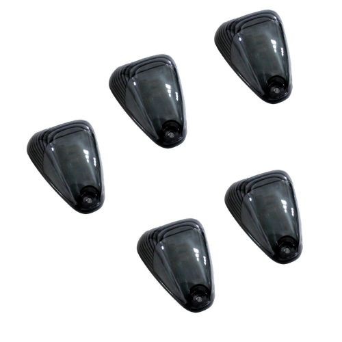 5x black smoked lens led marker roof lights cover for car trailertruck suv 4x4
