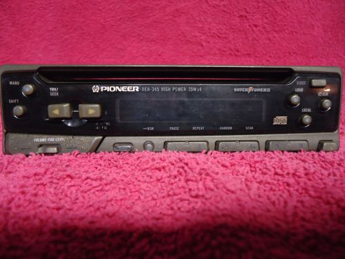 Pioneer super tuner iii deh-345 high power 35wx4 cd stereo faceplate-tested good
