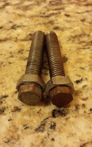 ~two 1976 / 77 rm-370 chain adjuster nuts &amp; bolts~
