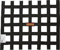 Racequip/safequip 18 x 21 in rectangle black window net p/n 726004