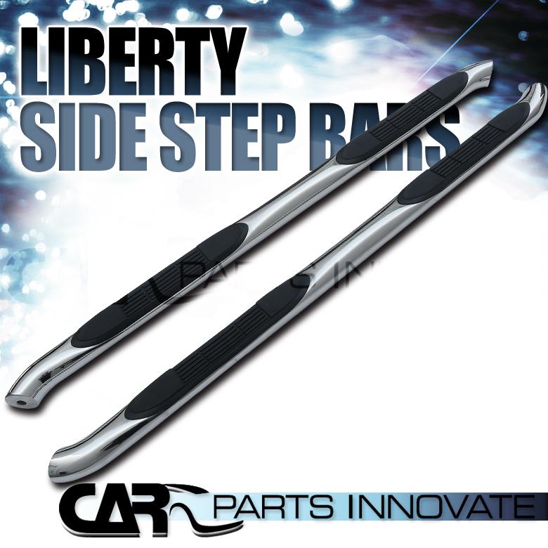 2008-2013 jeep liberty kk 3" polished stainless steel side step nerf bars
